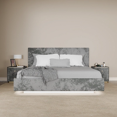 Кровать с подъемным механизмом Диона Графит 200х200 (avatr26)